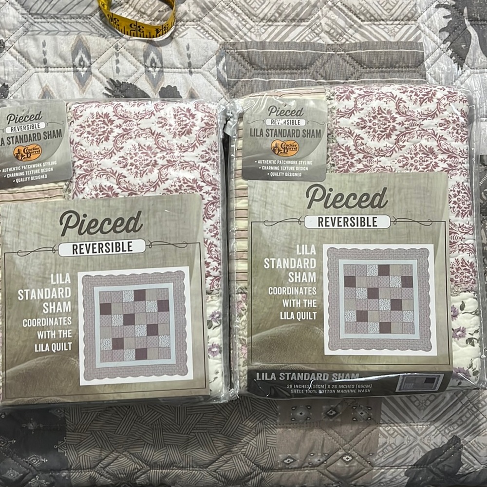 Two Quilted Pillow Shams